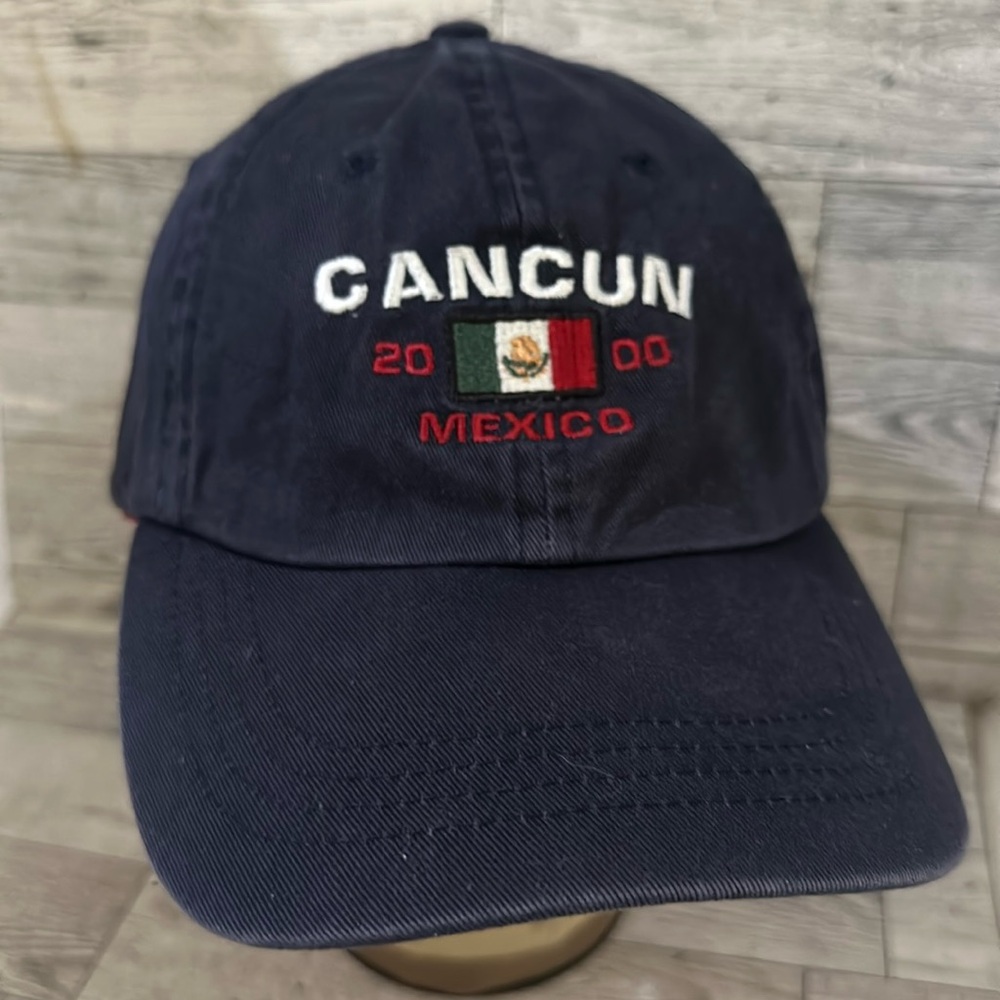 Cancun Mexico blue baseball cap hat